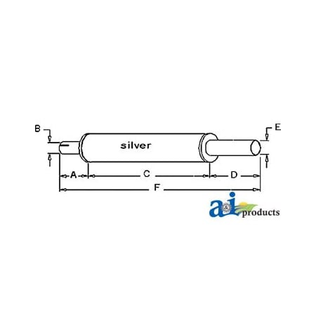 A & I Products Muffler 24.5" x4" x4" A-351436R1